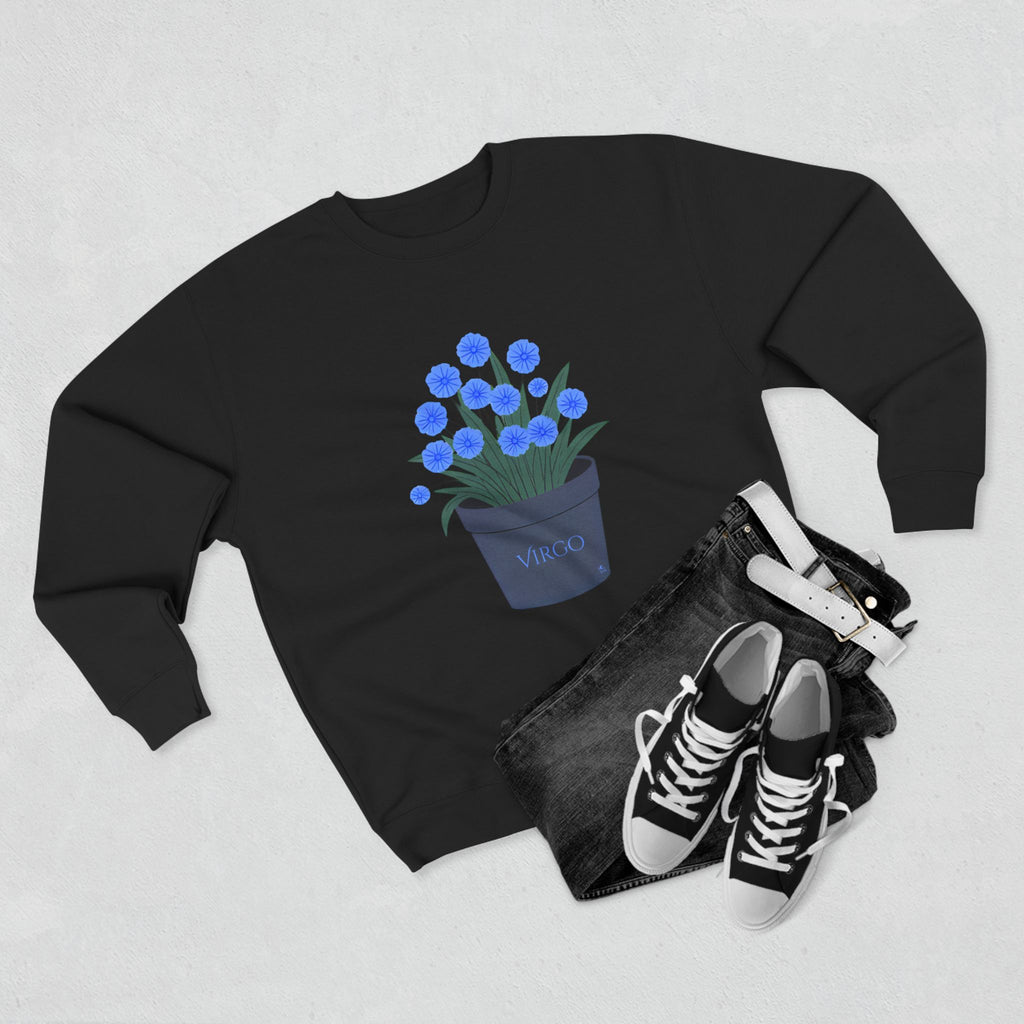 Give Me My Flowers Virgo Crewneck Blue Flamez