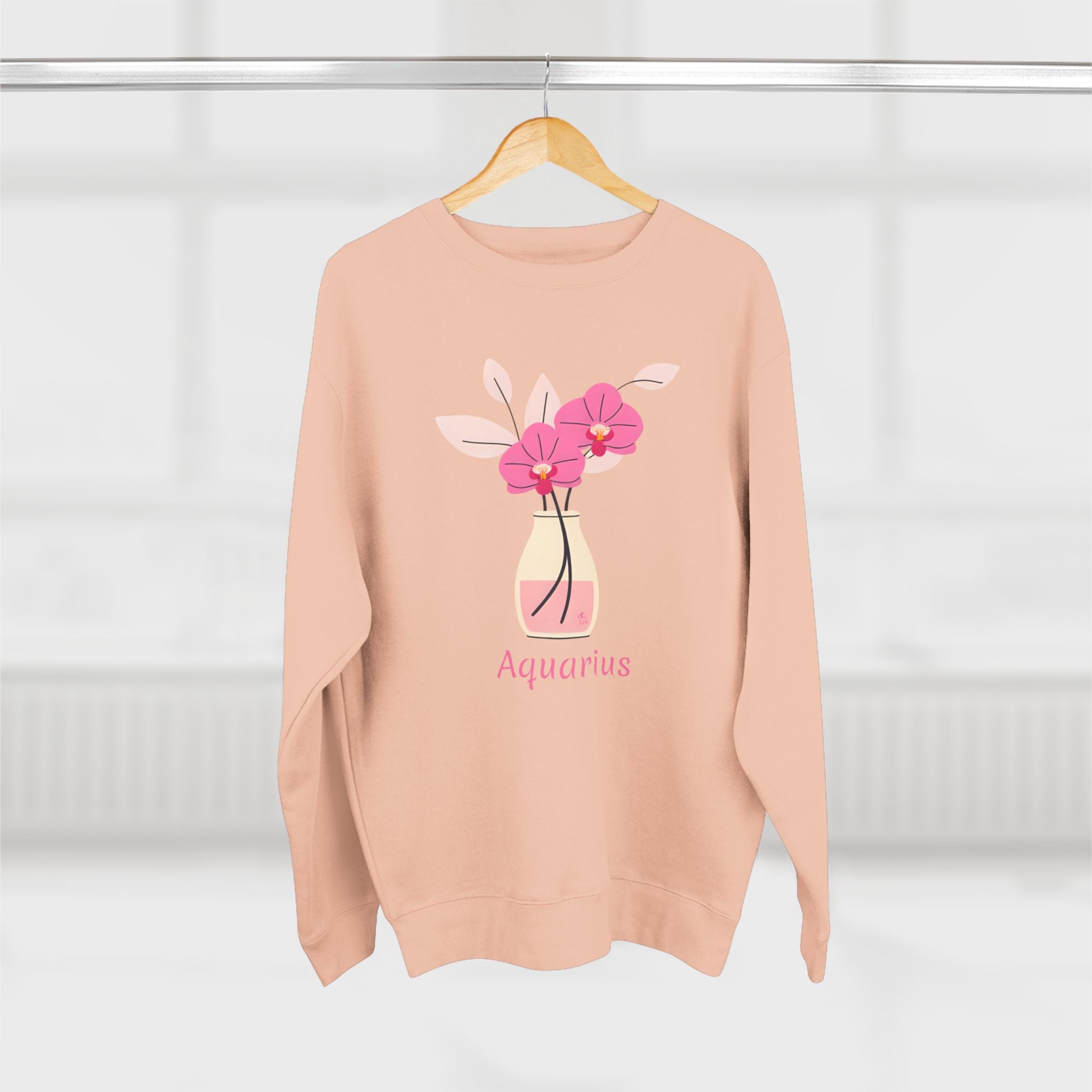 Give Me My Flowers Aquarius Crewneck Pink Starburst