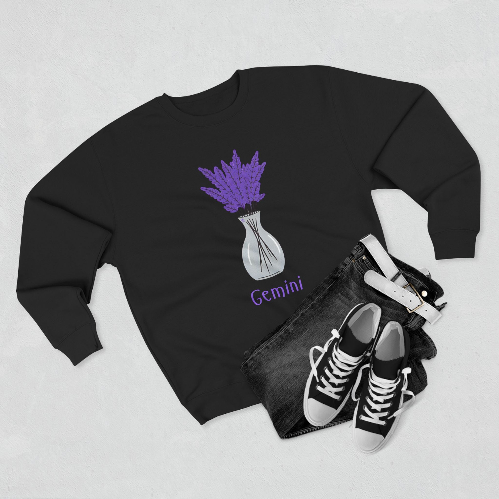 Give Me My Flowers Gemini Crewneck I love you You Love Me