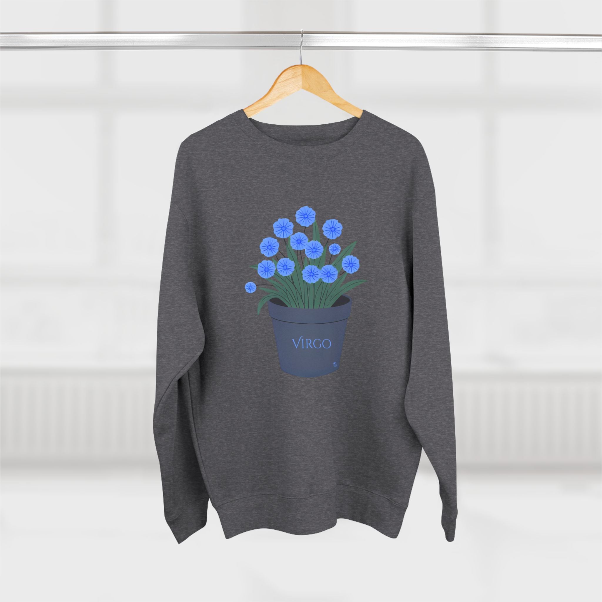 Give Me My Flowers Virgo Crewneck Blue Flamez