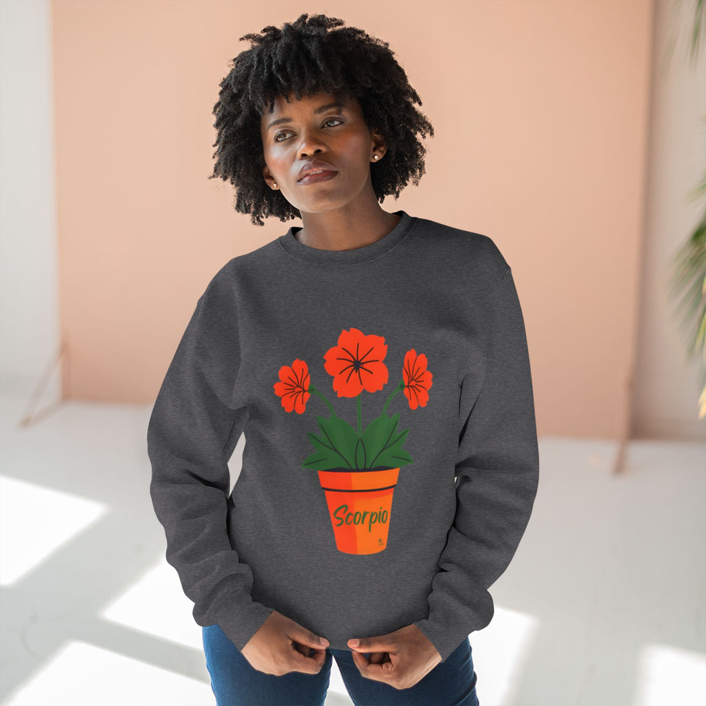 Give Me My Flowers Scorpio Crewneck Fanta Orange
