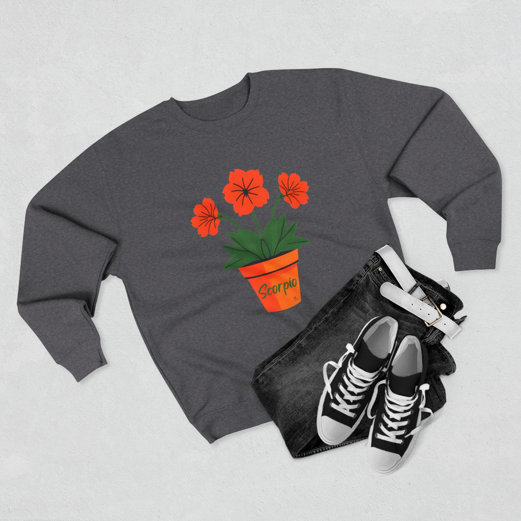Give Me My Flowers Scorpio Crewneck Fanta Orange