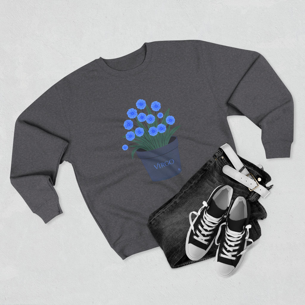 Give Me My Flowers Virgo Crewneck Blue Flamez