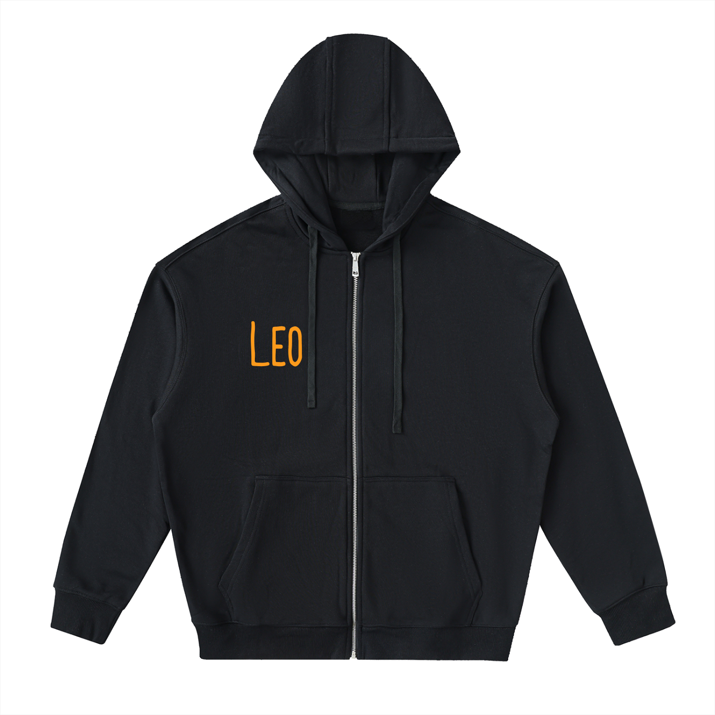 Drop-Shoulder Zip Up Hoodie