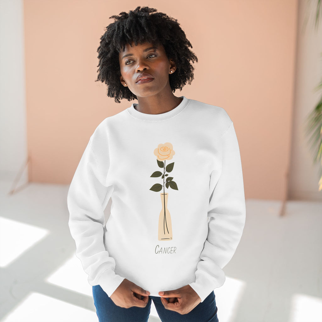 Give Me My Flowers Cancer Crewneck Off White