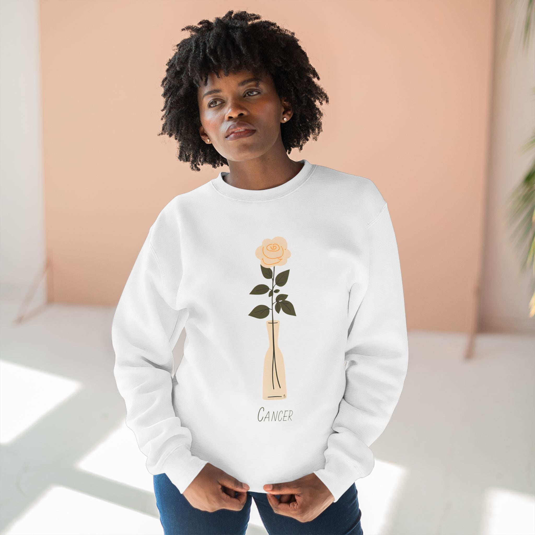 Give Me My Flowers Cancer Crewneck Off White