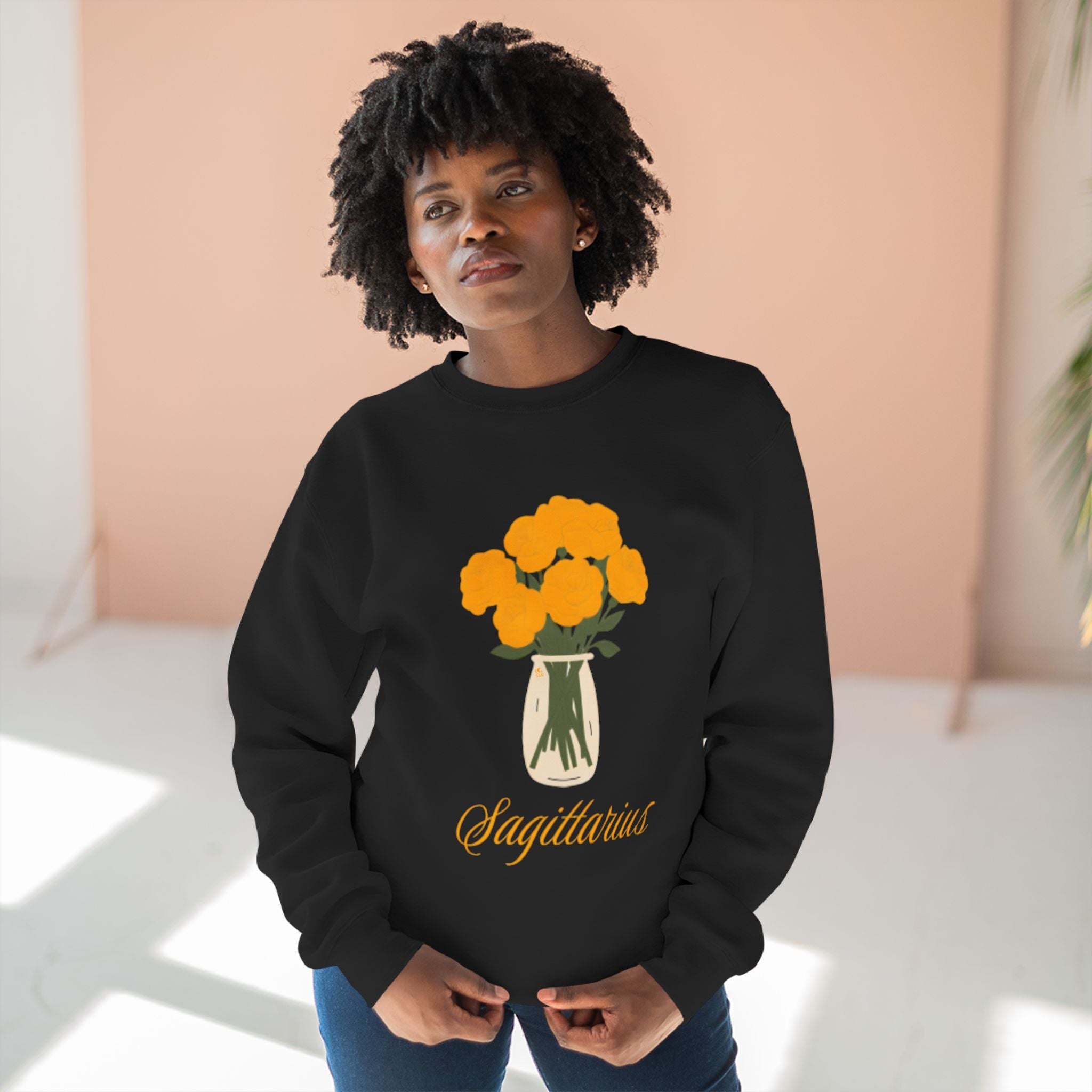 Give Me My Flowers Sagittarius Crewneck What in the Carnation's