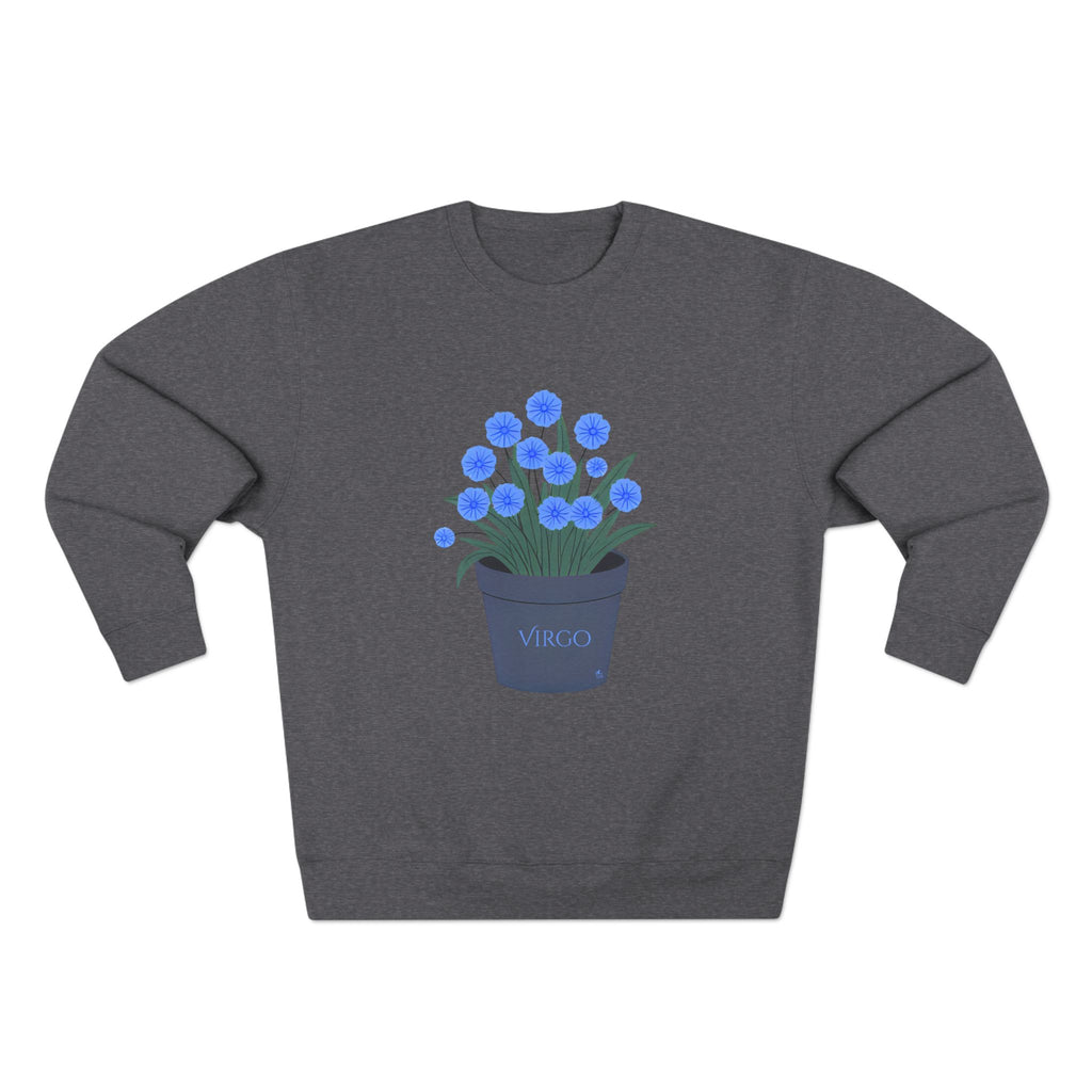 Give Me My Flowers Virgo Crewneck Blue Flamez