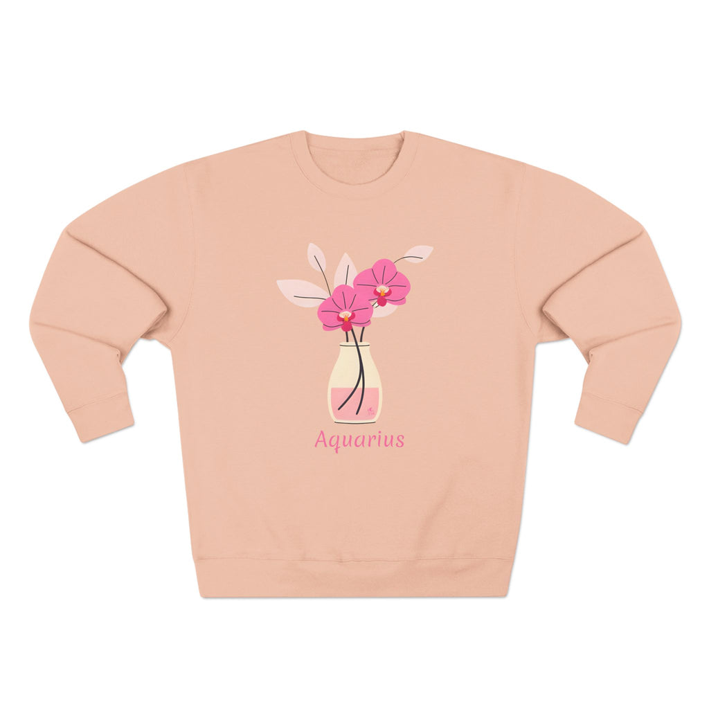 Give Me My Flowers Aquarius Crewneck Pink Starburst