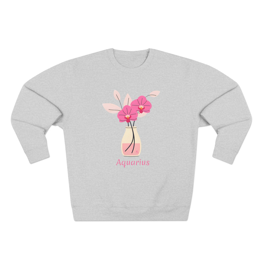 Give Me My Flowers Aquarius Crewneck Pink Starburst