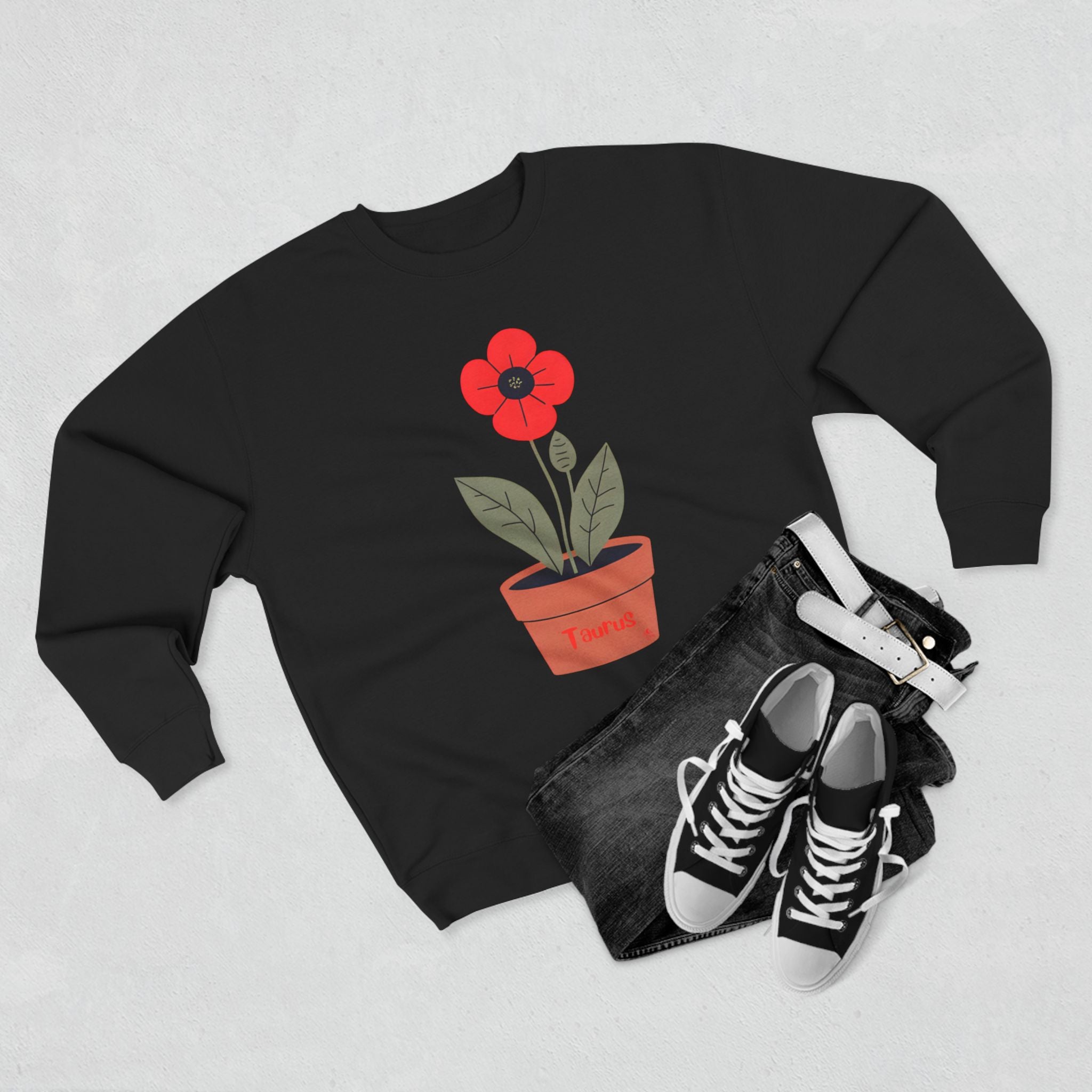 Give Me My Flowers Taurus Crewneck Mirar Poppy