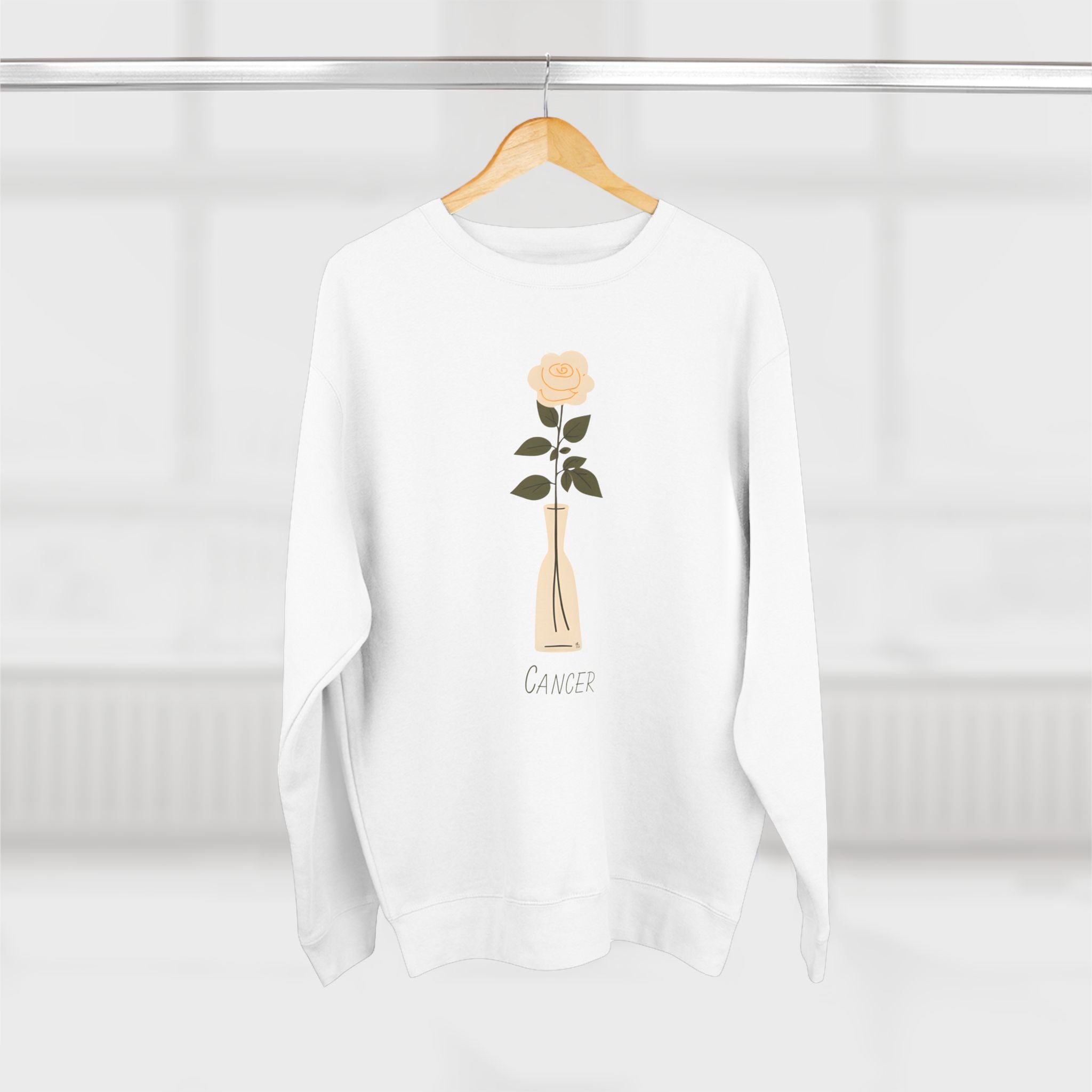 Give Me My Flowers Cancer Crewneck Off White
