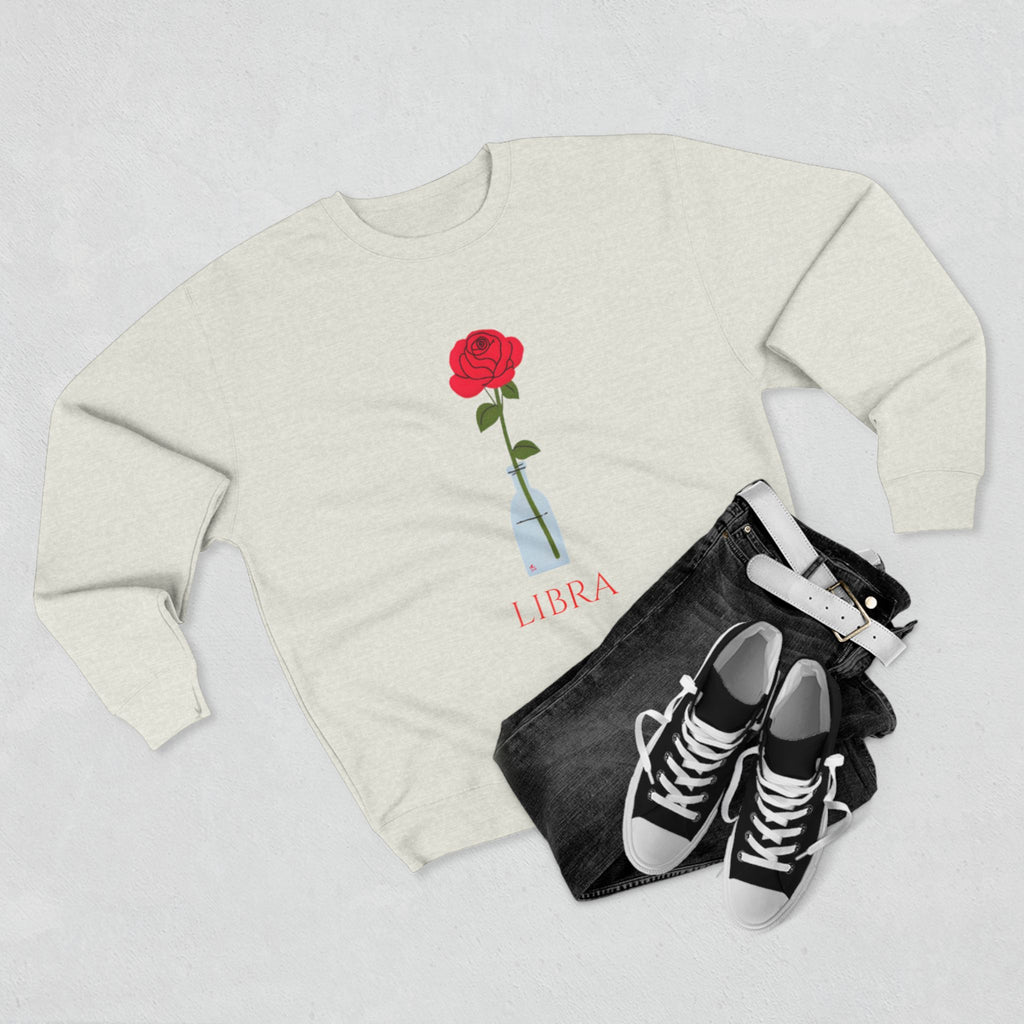 Give Me My Flowers Libra  Crewneck D Rose